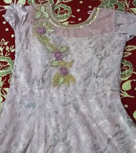 Embroidery work gown padd added