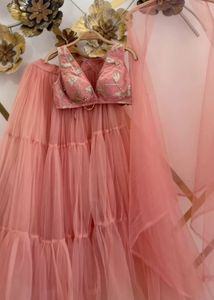 Front open blouse lehenga