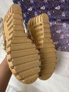 golden party wear heels