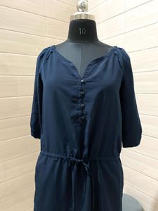 MANGO Navy Blue Casual Dress