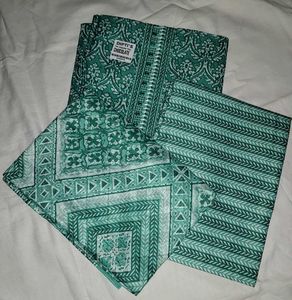 Green Dress Material
