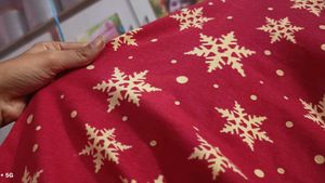Red Snowflake Midi Maternity Dress