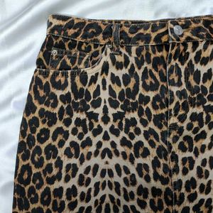 Leopard Print Mini Skirt
