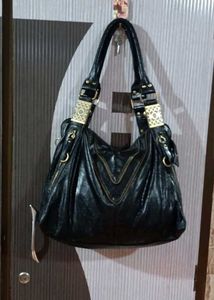 Black Leather Hobo Bag