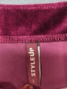 Pure Velvet Pink Party Wear Dress