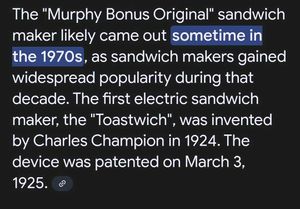 🇦🇮Vintage Murphy Bonus Original Sandwich Maker