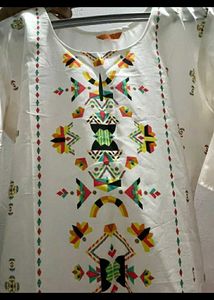 White Embroidered Kurta