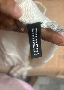H&amp;M White Knit Sweater