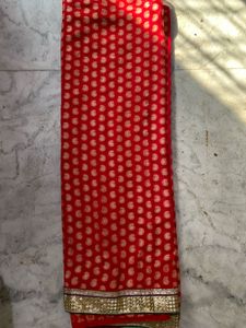 Karvachauth Special Red Embroidered Saare