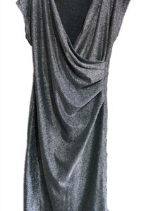 Metalic Draped Cocktail Dress