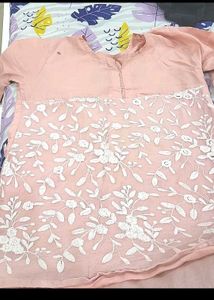 Elegant Pink Embroidered Kurta