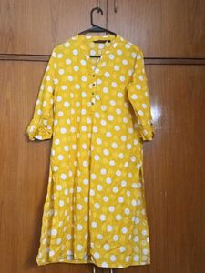 Yellow Polka Dot Kurta
