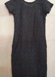 Black Multicolored Kurta