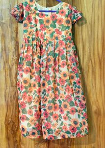 Sunflower Print Dress
