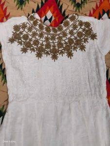Elegant White Embroidered Dress