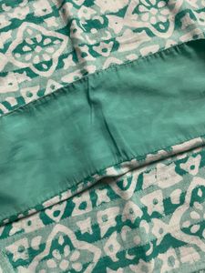 Sea Green Cotton Saree
