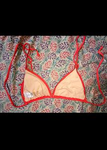 Coral Bikini Top Size 34 to 36 inches