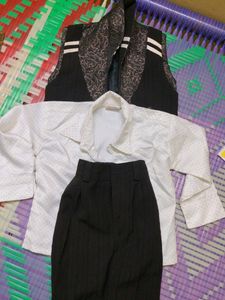 Shirt And Pant With Overcoat.