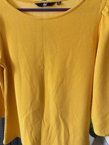 Yellow Top with Puff Sleeves
