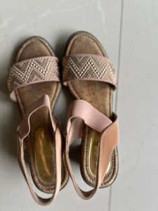 Elegant Pink Beige Sandals