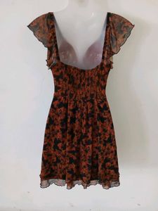 butterfly Print Mini Dress