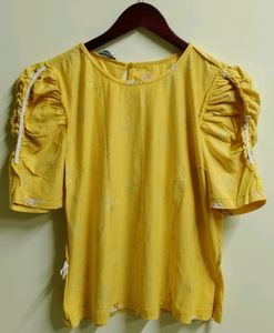 Harpa Yellow Floral Print Top (Woman)