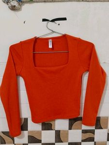 Orange Crop Top