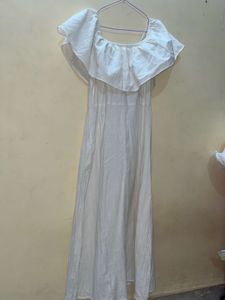 Off Shoulder Linen Dress