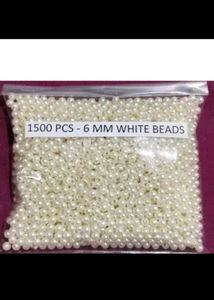 1500 White Craft Beads