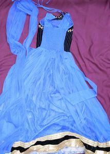 Girls Blue Partywear / Festive Dress