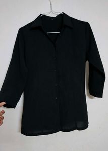 Classic Black Corset Shirt