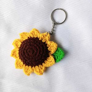 Sunflower Crochet Keychain