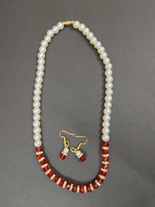 Pearl &amp; Ruby Necklace