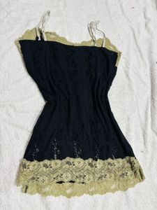 Y2k Lace Cami Top Black
