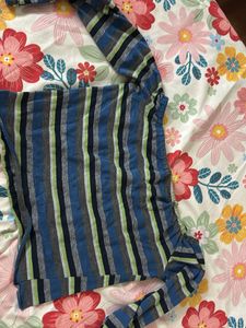 Striped off shoulder top