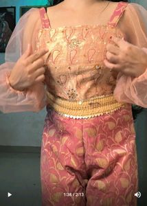 Pink Embroidered cordSet