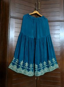 Women Green Silk Zari Embroidery Sharara Suit