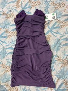 Newme Purple Bodycon Mini Dress