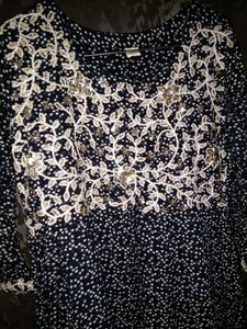 Elegant Floral Print Kurta