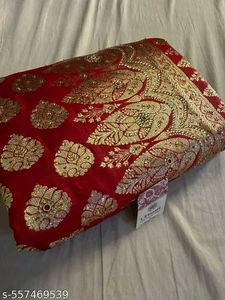 Bridal Maroon &amp; Gold Saree ♥️