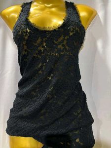 Black Lace Tank Top