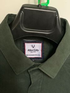 Allen Solly Plain Bottle Green Color Shirt