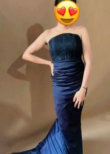 Elegant Black Strapless Evening Gown