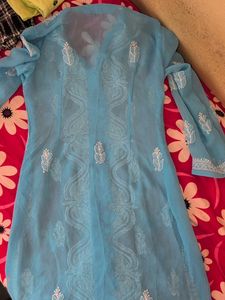 Elegant Blue Embroidered Kurta