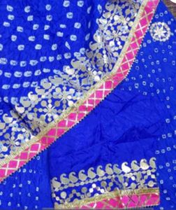 Blue Bandhej Lehenga Chunni