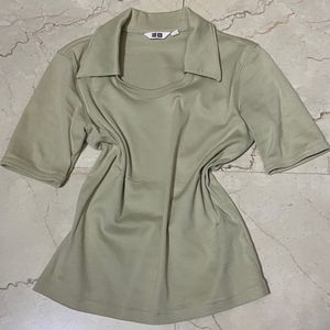 Light Green Top With Collar