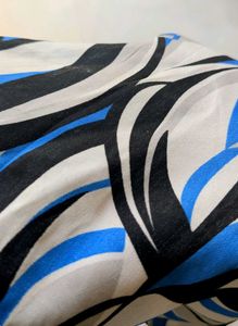 Abstract Print Shiny Shirt For Women