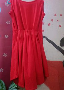 Red Sleeveless One Piece Dress