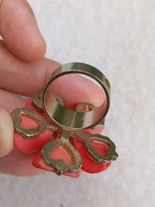 Cute Heart Flower Ring