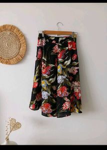 Zara Floral Print Skirt